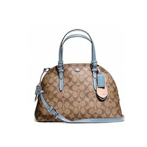 Coach F24606 Peyton Signature Cora Dom Satchel Sho